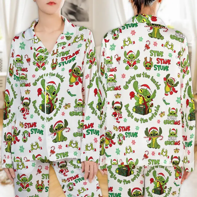 Disneyland Stitch Christmas Shirt Women's Sleepwear Set
