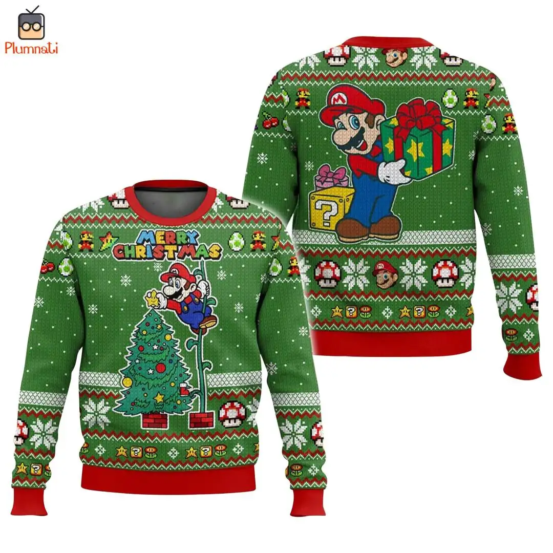 Super Mario Ugly Christmas Sweater Shirt for Holiday Parties