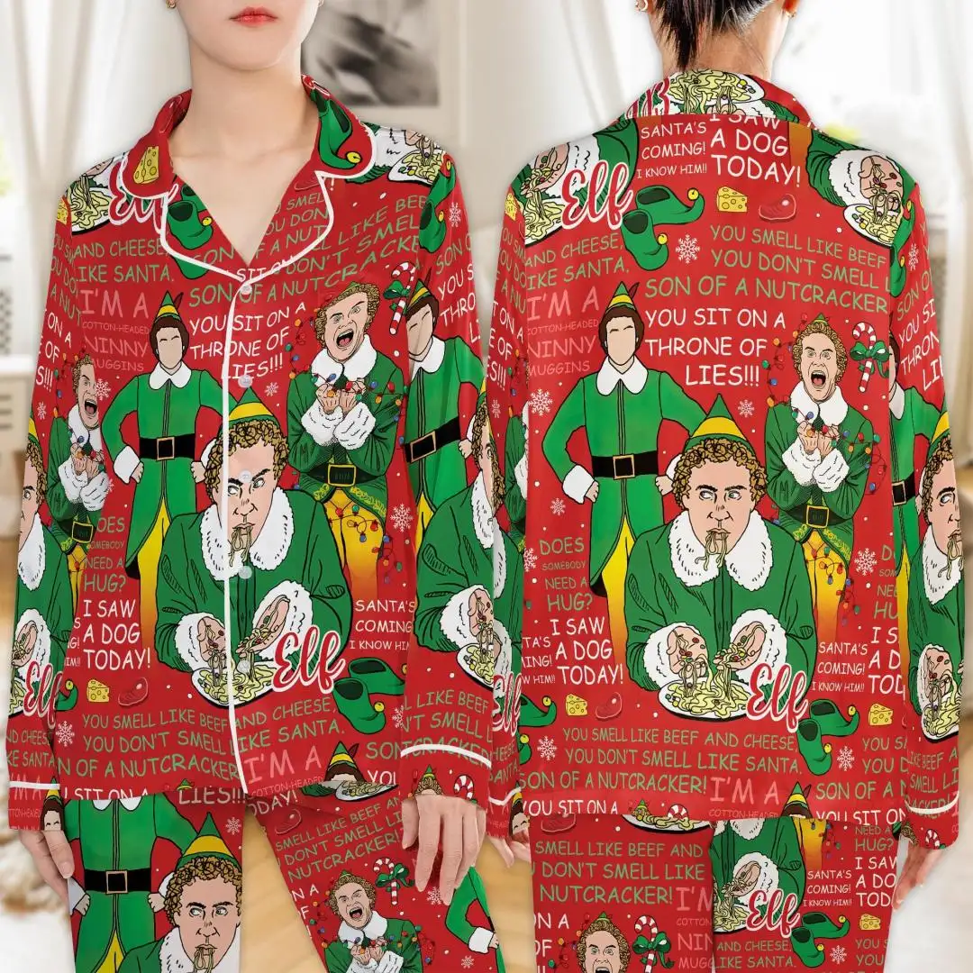 Buddy Elf Christmas Movie Family Matching Pajama Shirt