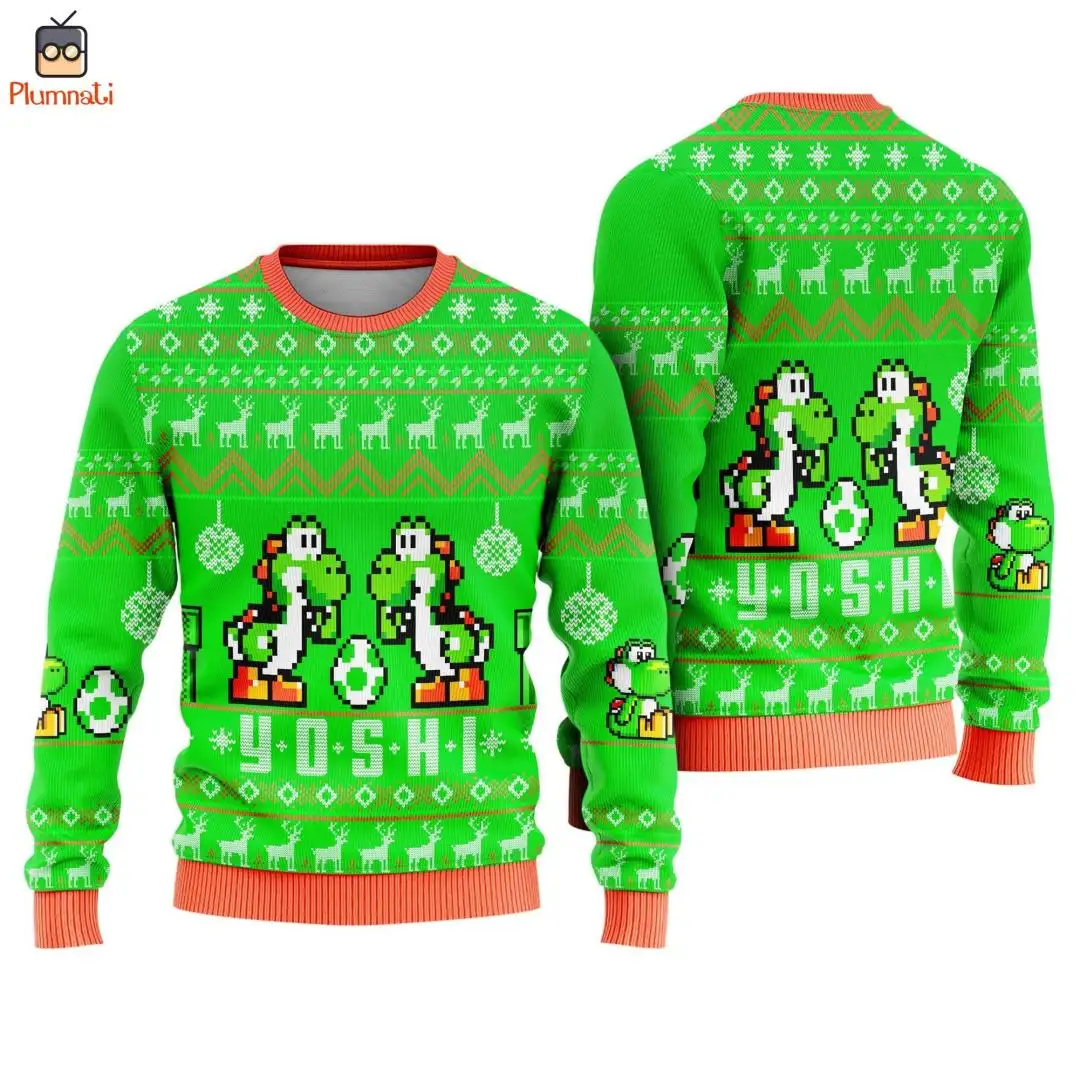 Super Mario Yoshi Ugly Christmas Shirt for Family
