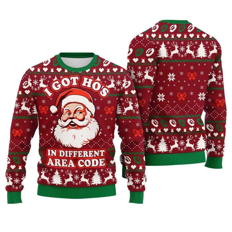 Funny Ugly Christmas Santa Shirt Holiday Gift