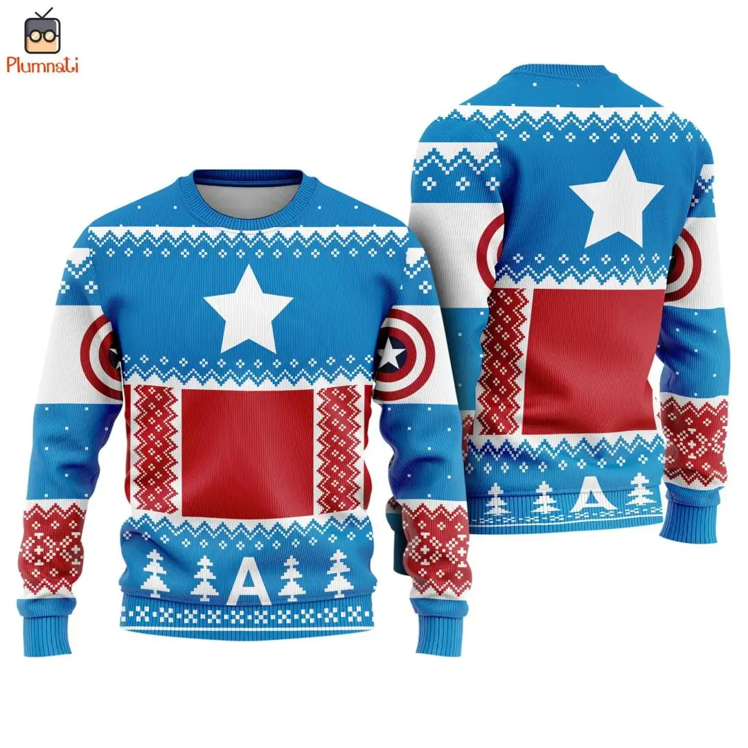 Captain America Ugly Christmas Sweater Shirt