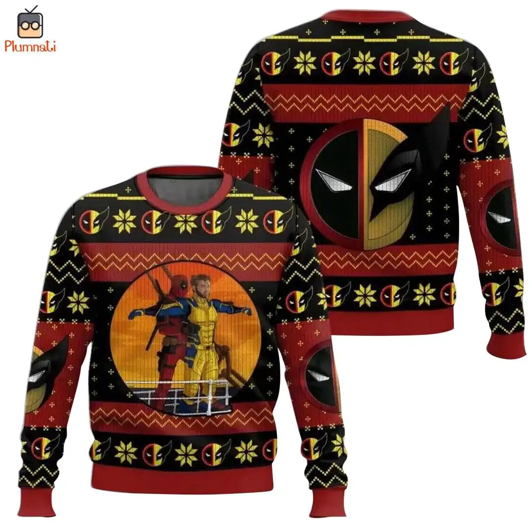 Deadpool Wolverine Christmas Ugly Sweater Shirt