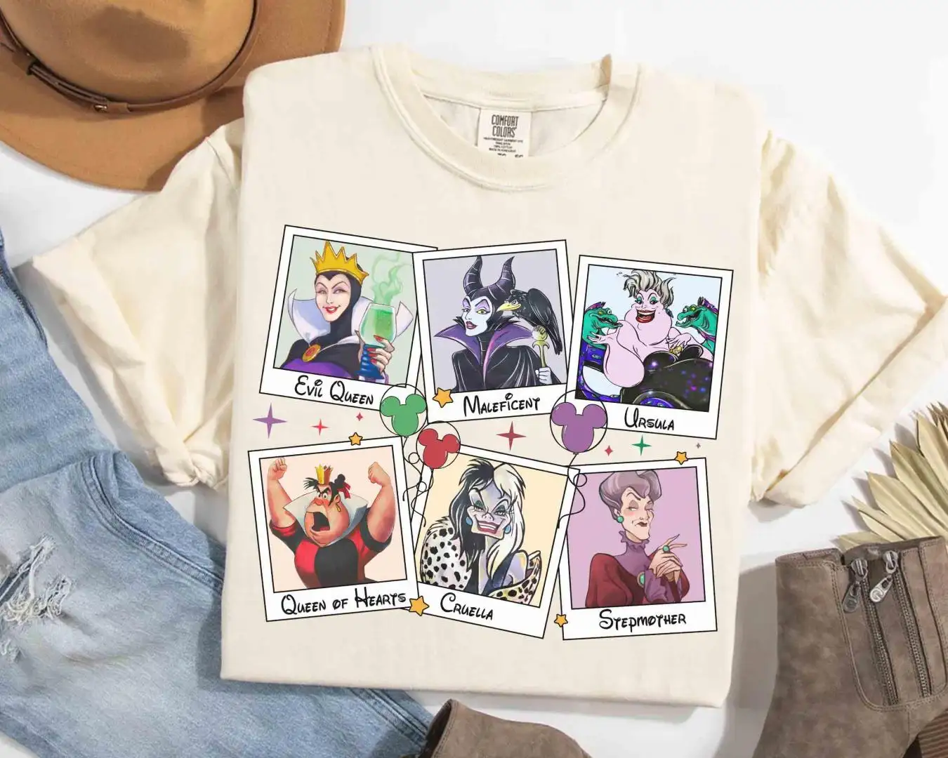 Disney Villains Watercolor Shirt for Evil Friends Trip