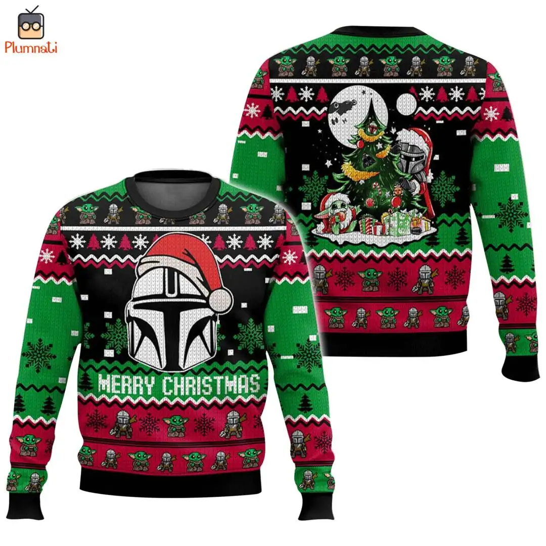 Star Wars Mandalorian Ugly Christmas Shirt for Adults