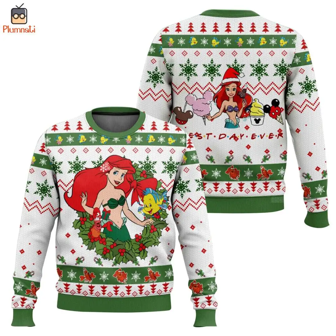 Ariel Disney Princess Ugly Christmas Shirt