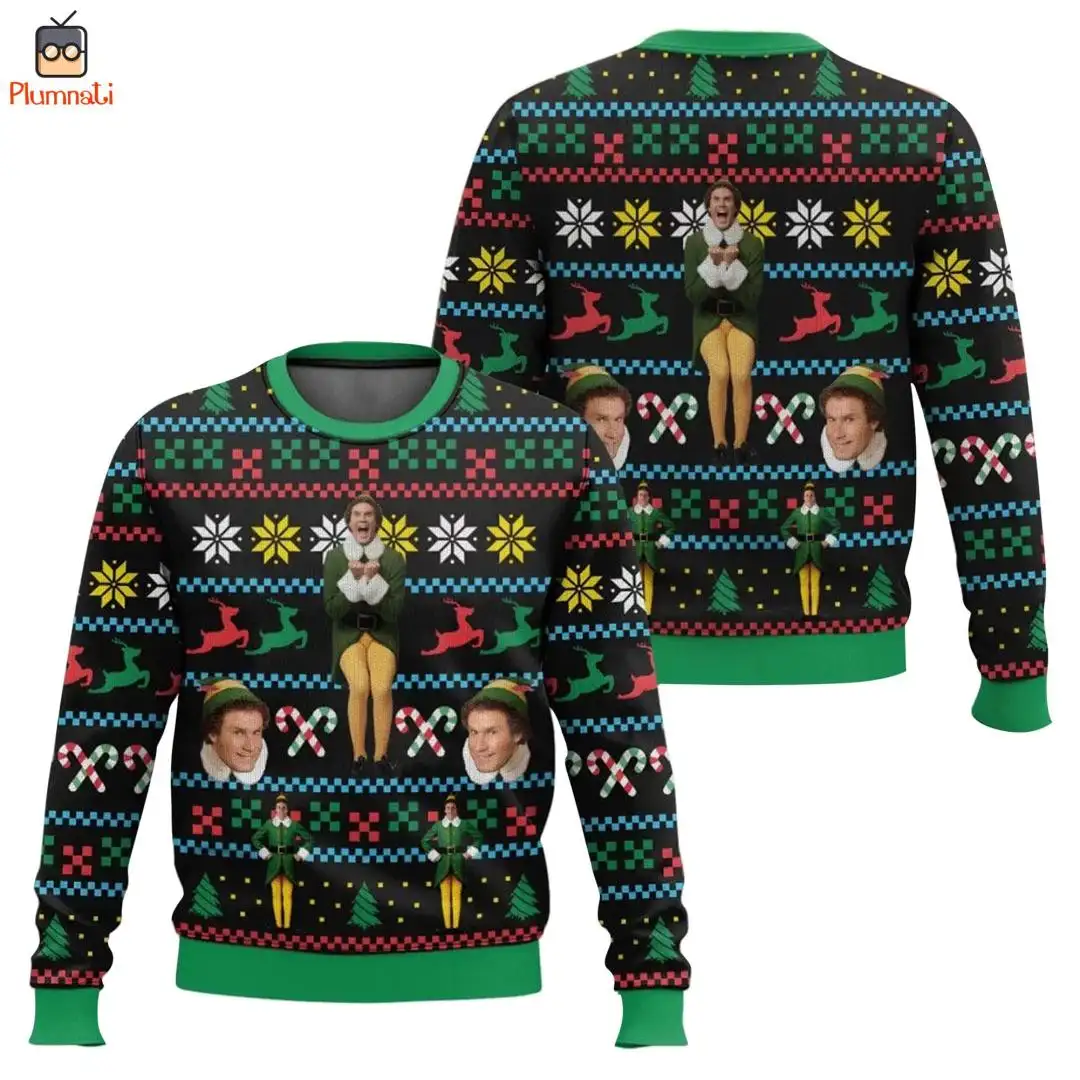 Buddy the Elf Ugly Christmas Shirt for Family Movie Fans