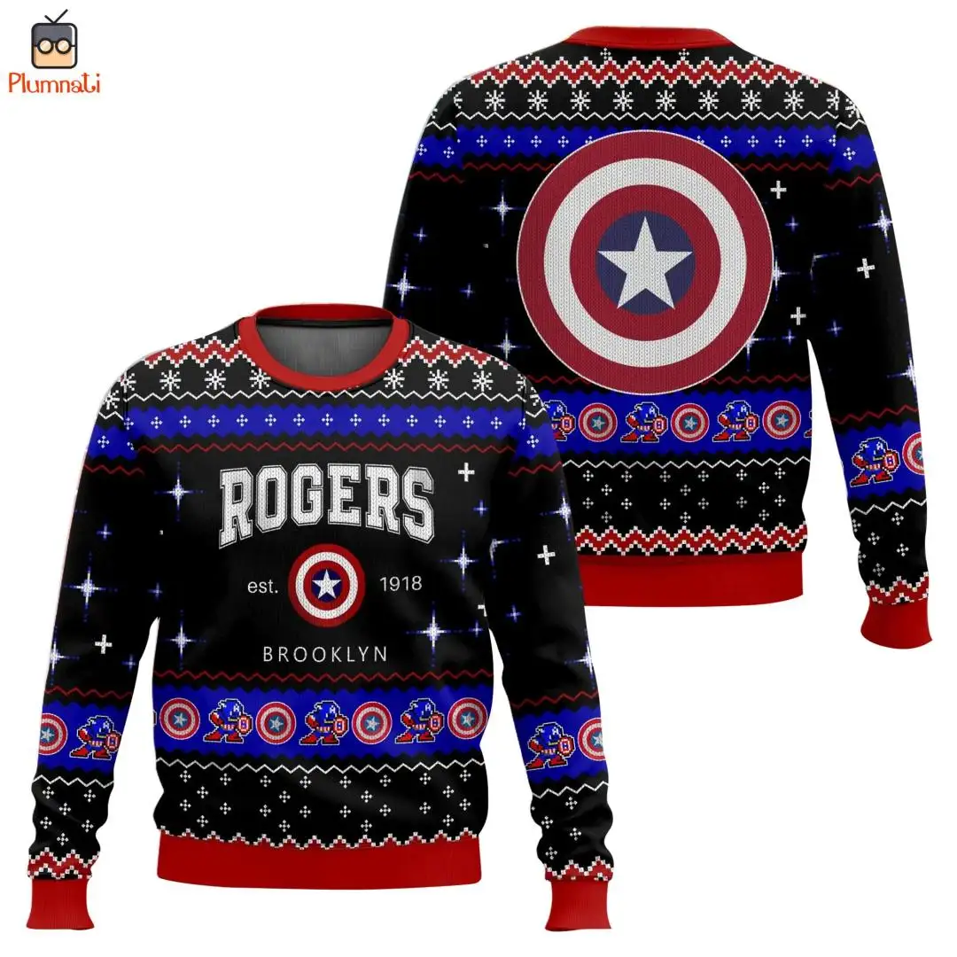 Captain America Ugly Christmas Shirt for Family