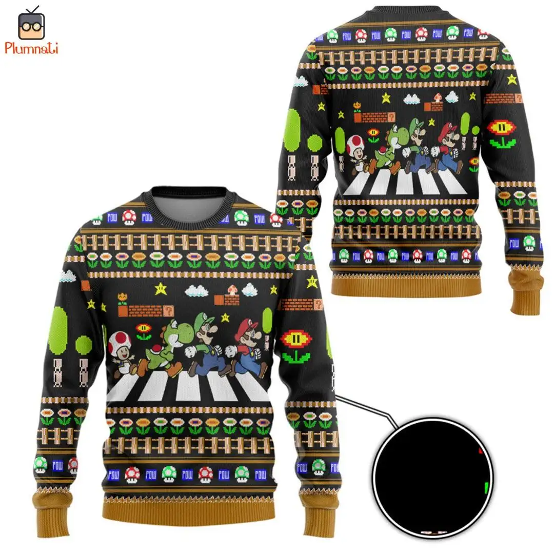 Super Mario Ugly Christmas Shirt for Family