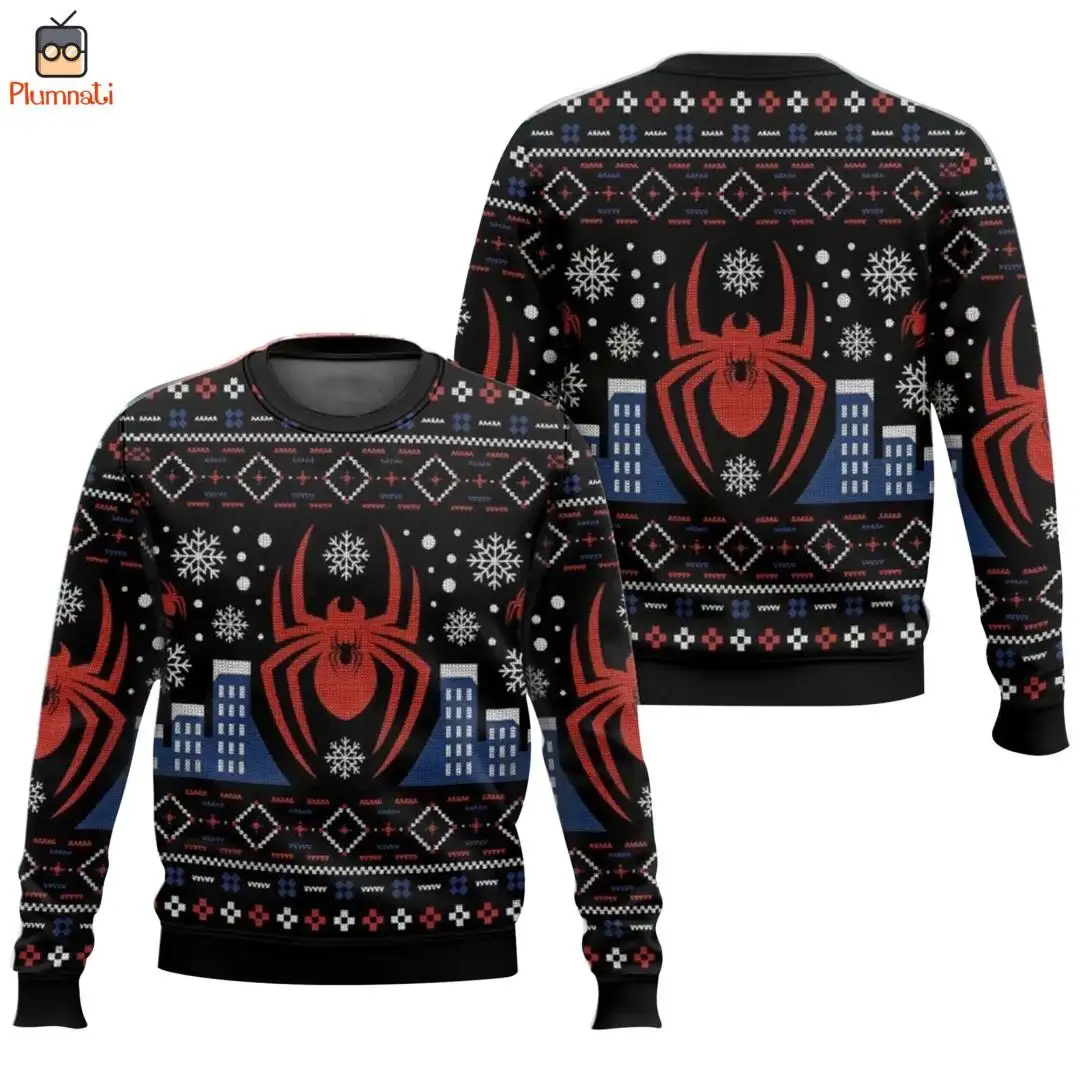 Spider-Man Ugly Christmas Sweatshirt for Superhero Fans