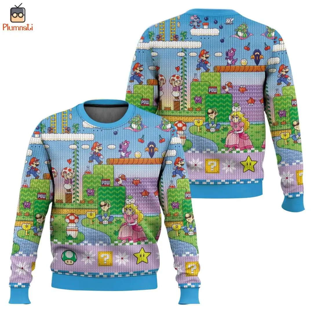 Princess Peach Ugly Christmas Shirt for Mario Fans