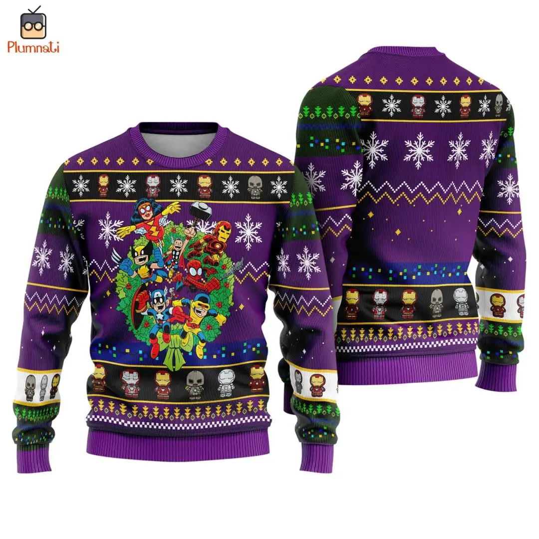 Avengers Ugly Christmas Shirt for Marvel Party