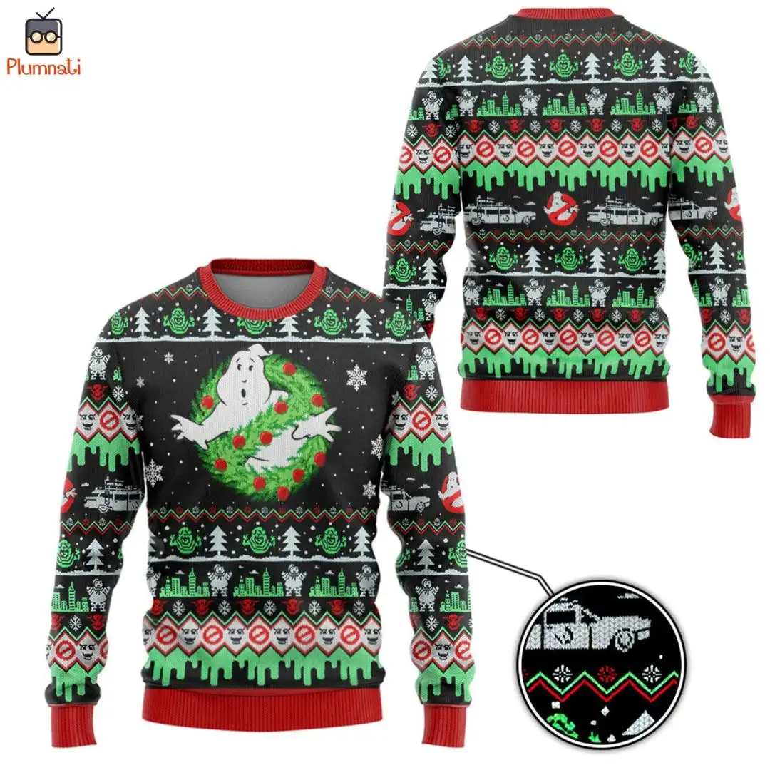 Ghostbusters Ugly Christmas Shirt Family Holiday Sweatshirt