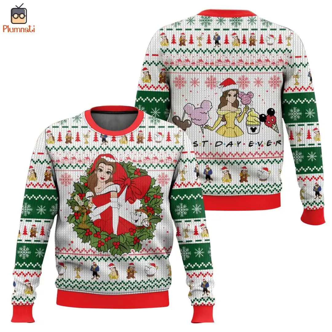 Disney Princess Belle Ugly Christmas Shirt for Family