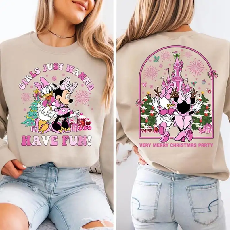 Disneyland Christmas Shirt for Besties Girls Just Wanna Have Fun