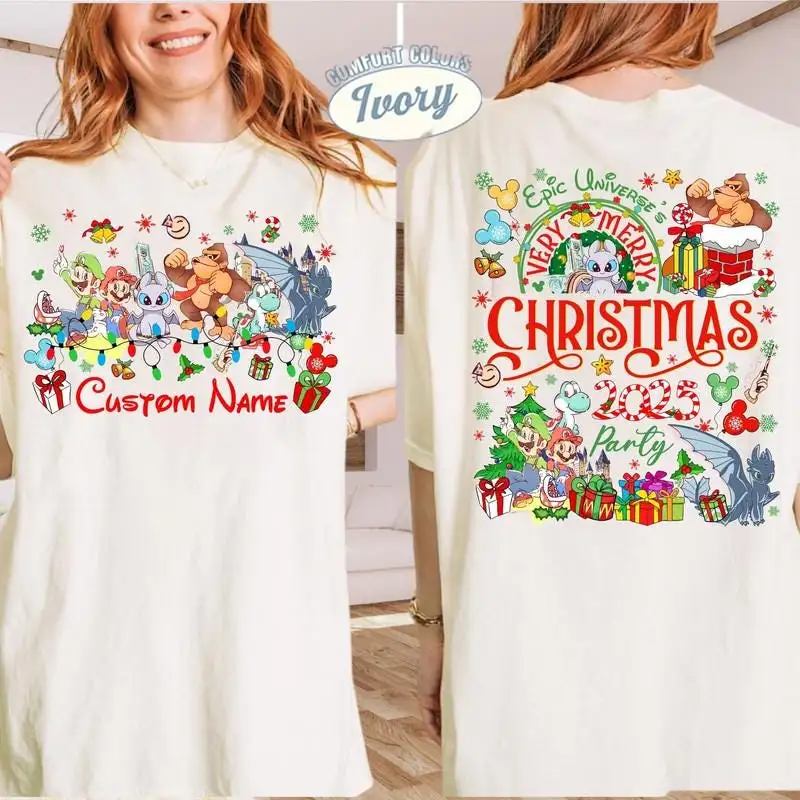 Personalized Mario Christmas Shirt for Family Matching