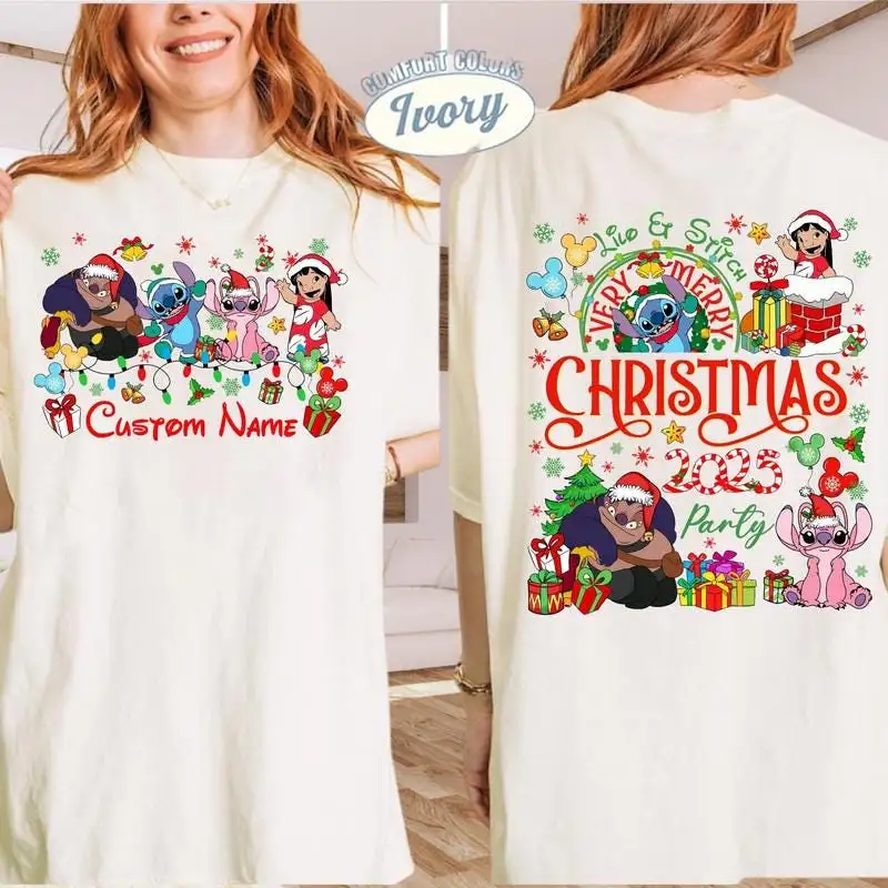 Personalized Stitch Merry Stitchmas Disneyland Christmas Shirt