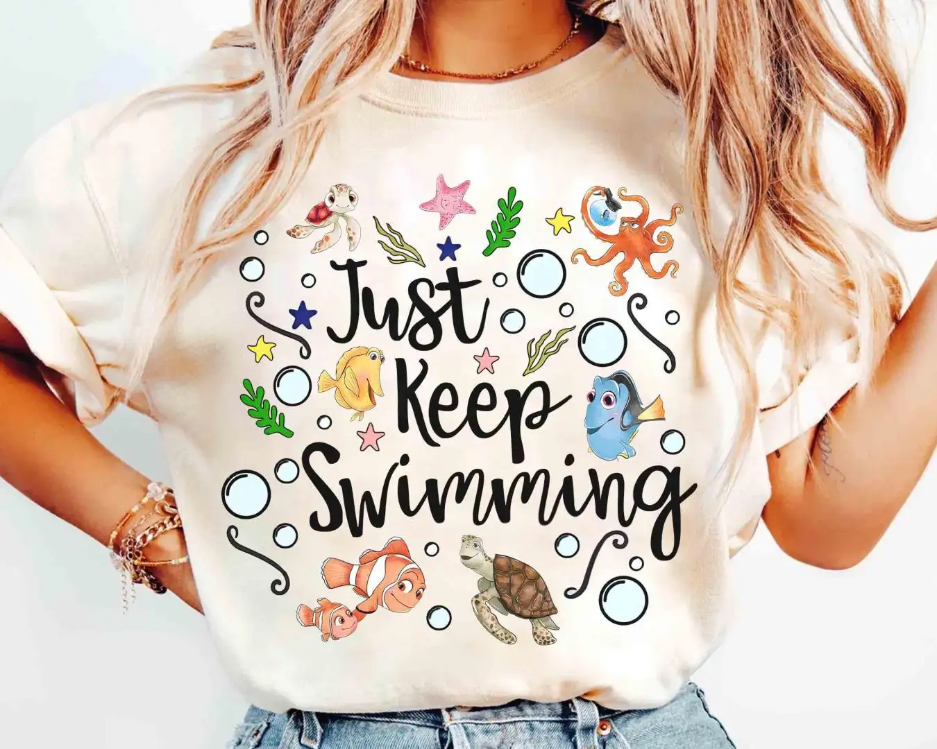 Disney Finding Nemo Just Keep Swimming Shirt