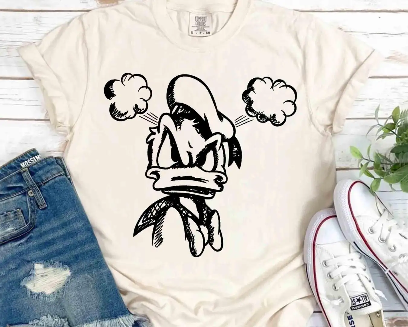 Disney Donald Duck Portrait Shirt for Family Birthday Gifts