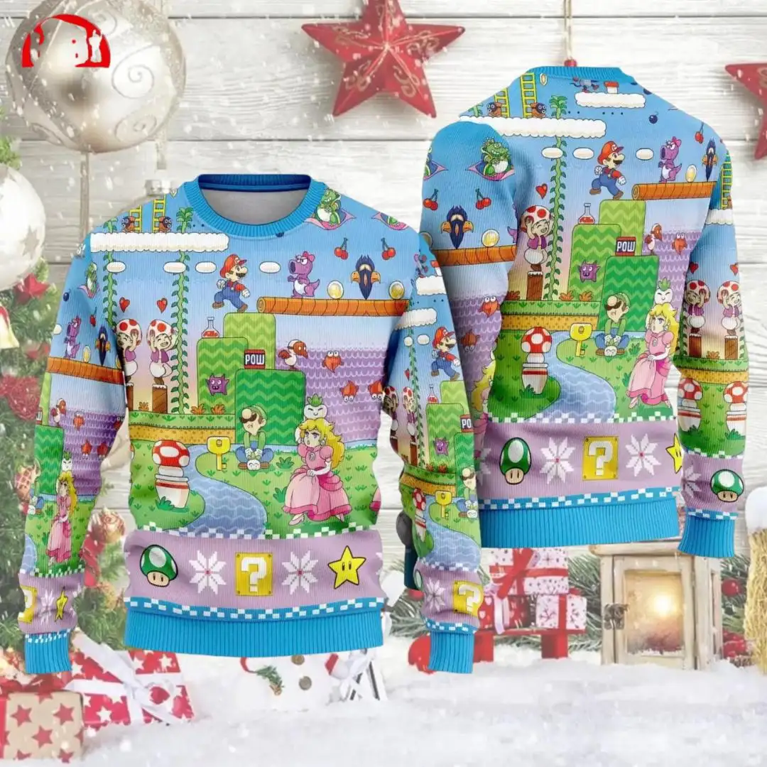 Super Mario Princess Peach Christmas Shirt Gift