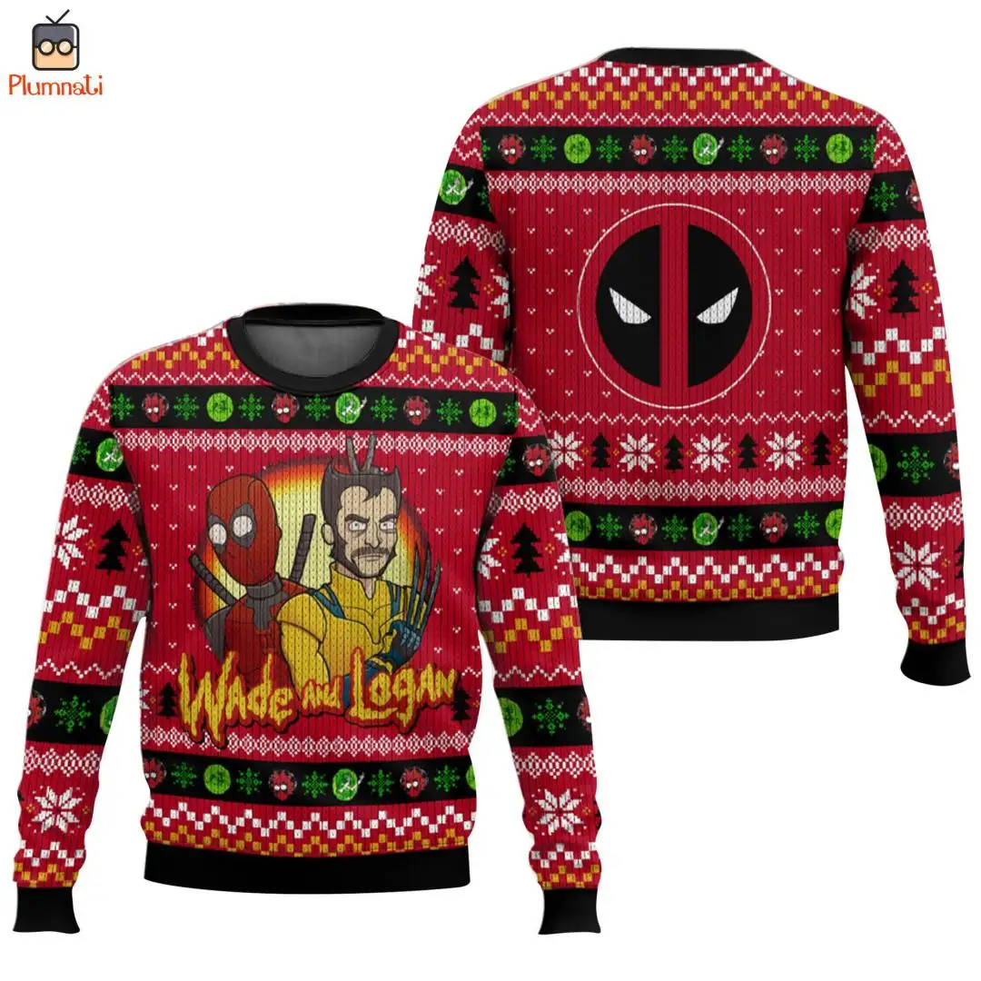 Deadpool Wolverine Ugly Christmas Sweater Shirt