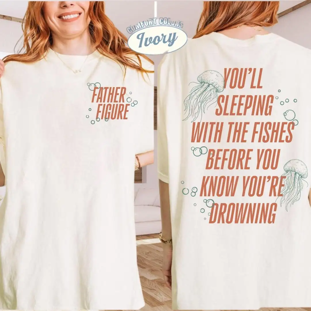 Father Figure Showgirl Shirt Sleeping With The Fishes Gift