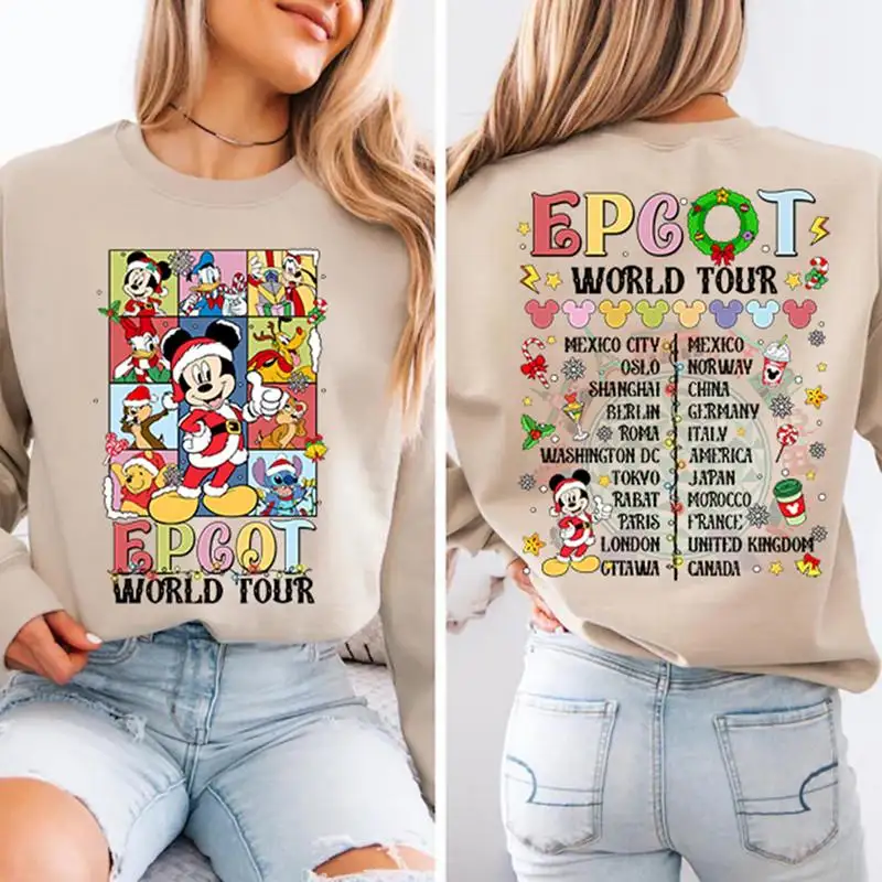 Disney Mickey Epcot Christmas Shirt for Adults