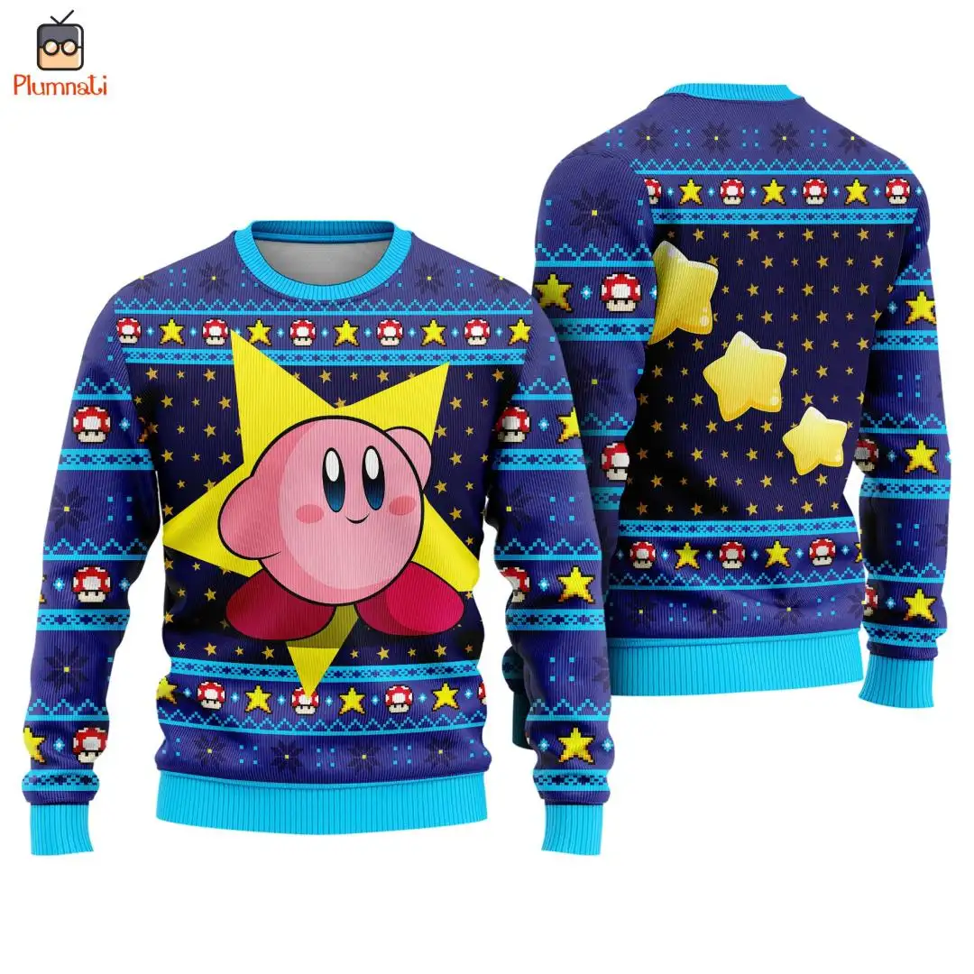 Kirby Christmas Shirt | Ploating In A Dreamland Ugly Sweater