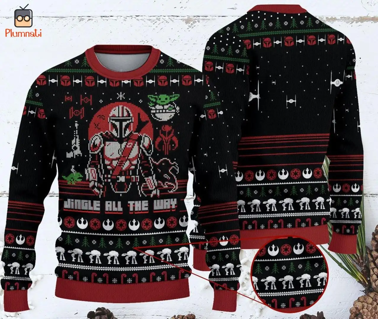 Mandalorian Ugly Christmas Shirt For Star Wars Fans