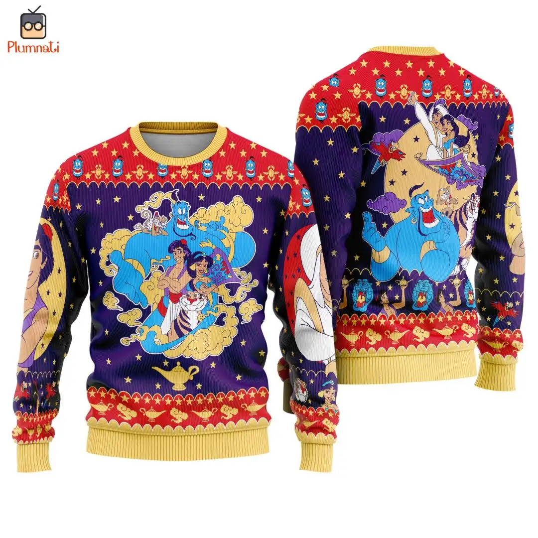 Disney Princess Jasmine Ugly Christmas Shirt for Girls