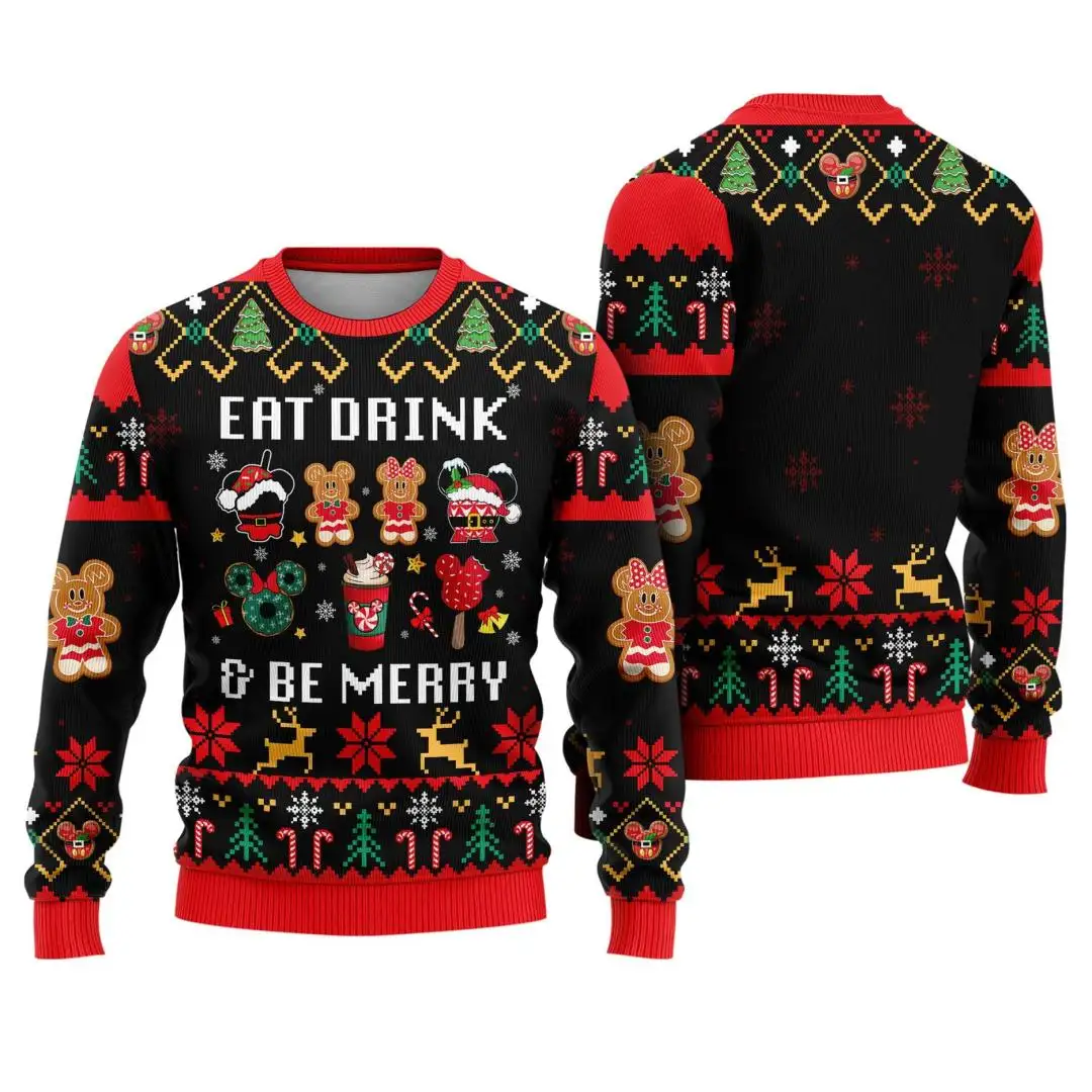 Disneyland Ugly Christmas Shirt Eat Drink Be Merry