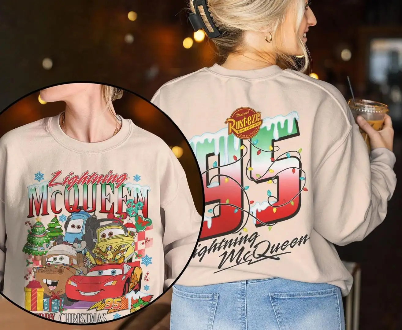 Disney Cars Lightning McQueen Christmas Shirt