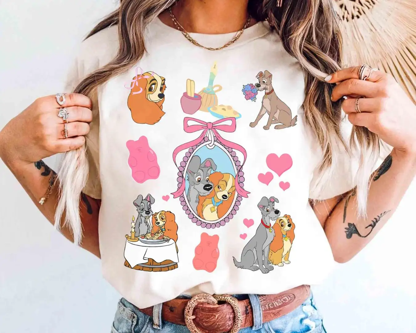 Disney Lady And The Tramp Couple Shirt For Dog Lovers