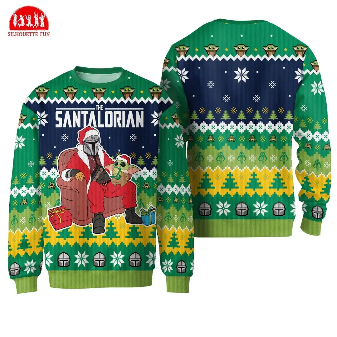 Mandalorian Baby Yoda Ugly Christmas Shirt Gift