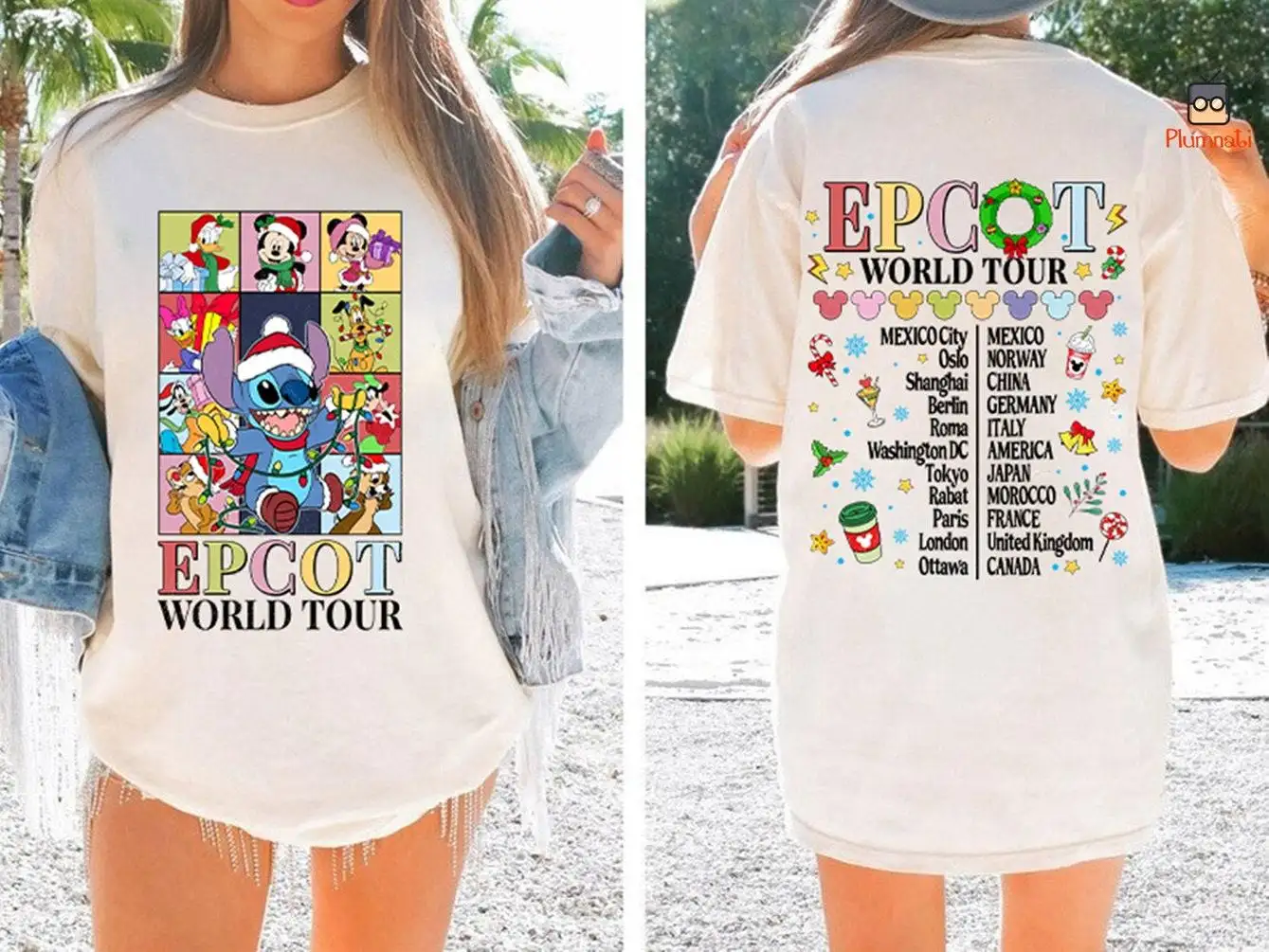 Disney Epcot World Tour Christmas Shirt for Adults