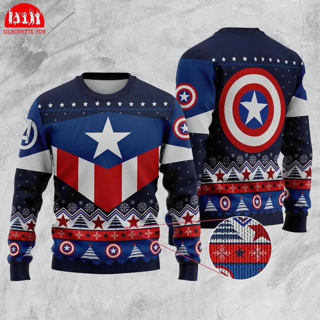Avengers Captain America Ugly Christmas Sweater Shirt