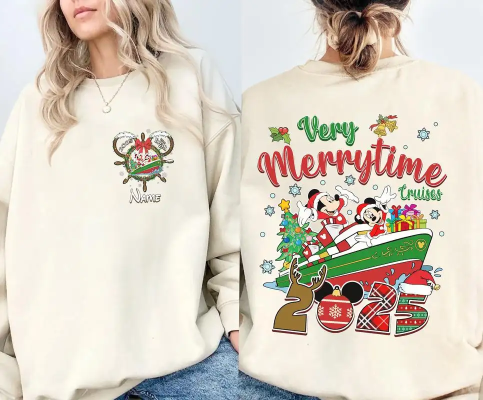 Personalized Disneyland Christmas Shirt for Family Cruise