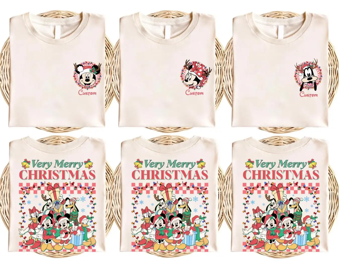 Personalized Disney Christmas Shirt for Family Matching