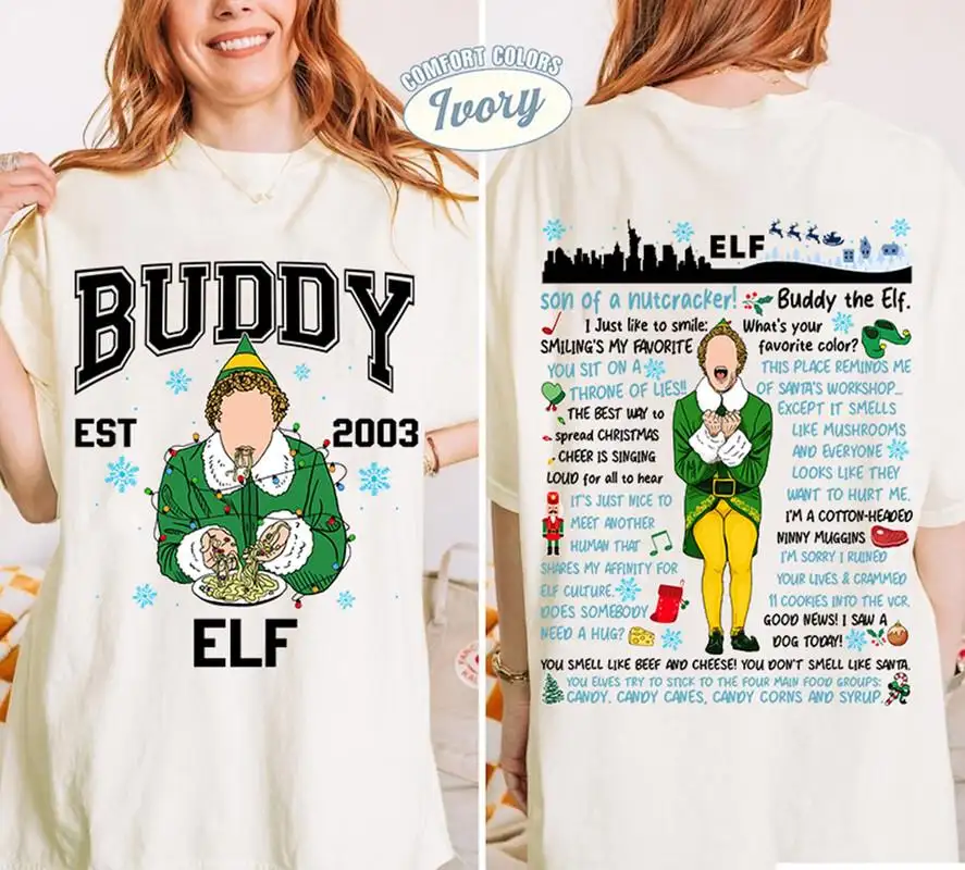 Buddy The Elf Christmas Movie Shirt For Disneyland Vacation