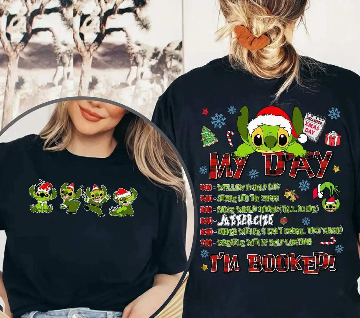 Stitch My Day Disney Christmas Shirt for Book Lovers