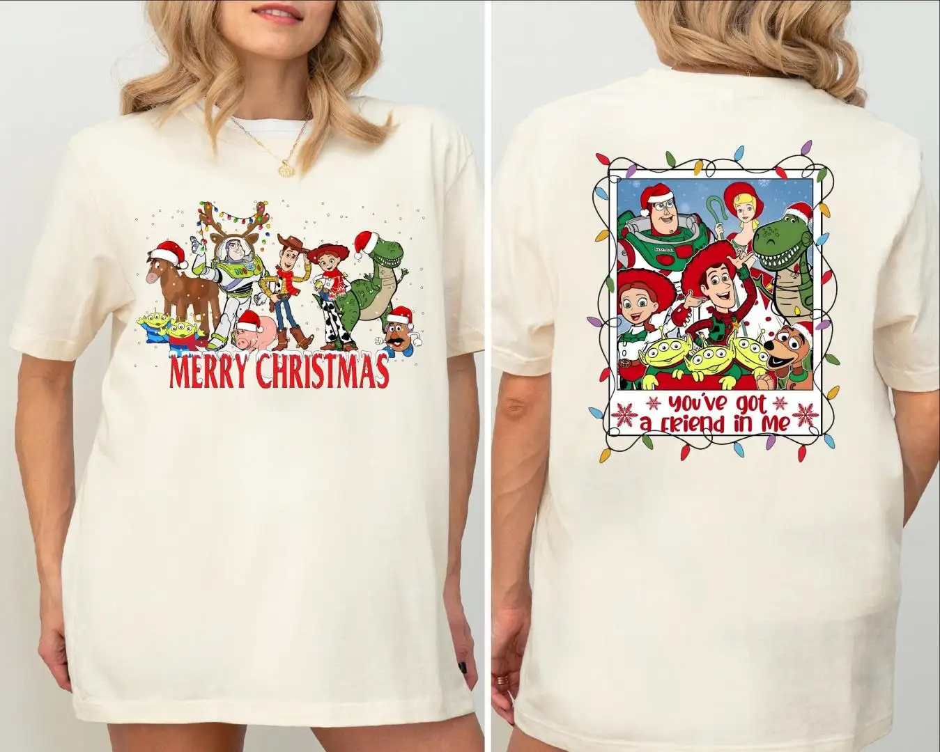 Toy Story Christmas Shirt with Buzz Lightyear Santa