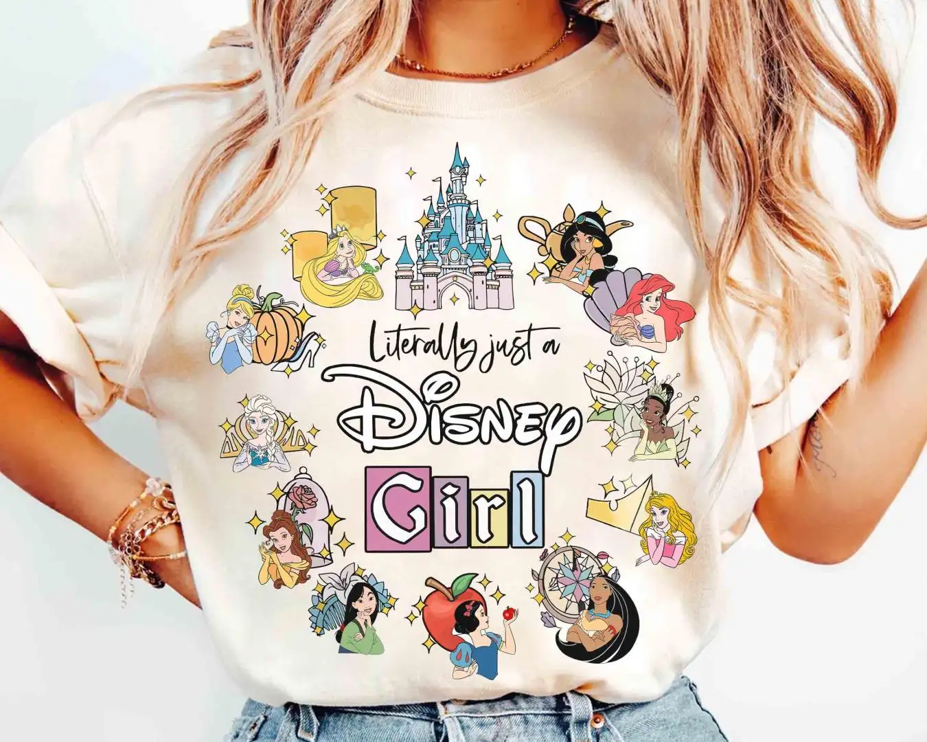 Disney Princess Girl Trip Shirt with Coquette Bow