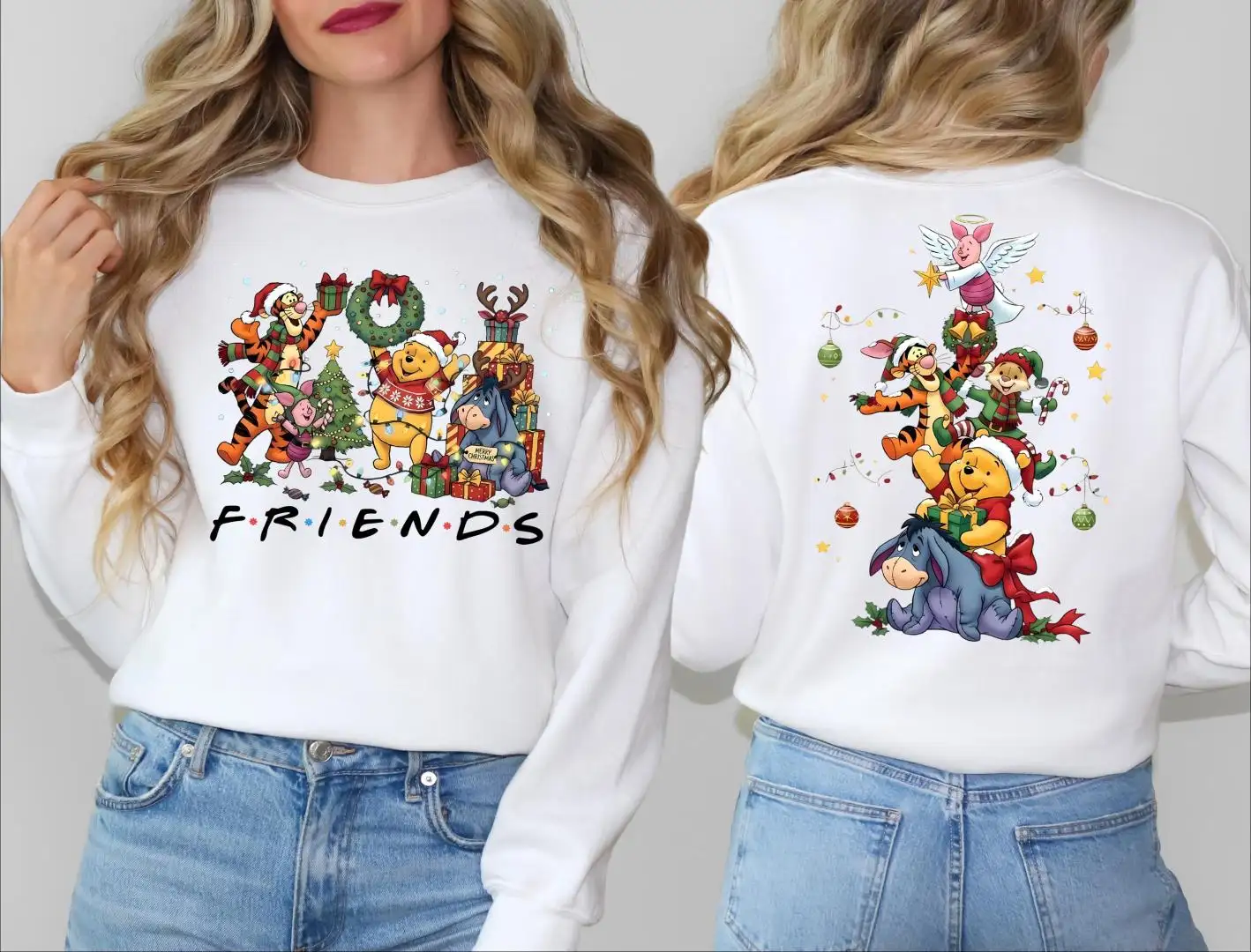 Disney Winnie The Pooh Christmas Friends Shirt