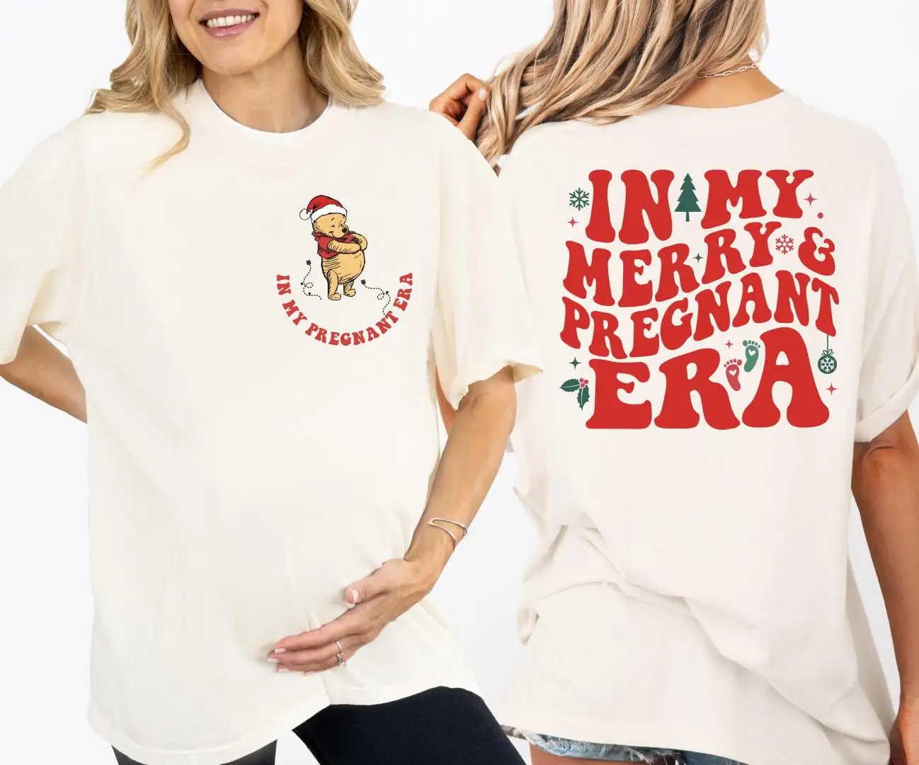 Comfort Colors Merry & Pregnant Era Disney Shirt