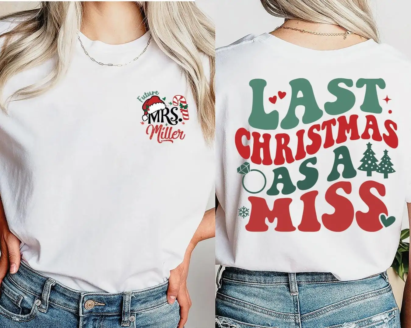 Engaged Christmas Shirt | Bridal Shower Gift for Her