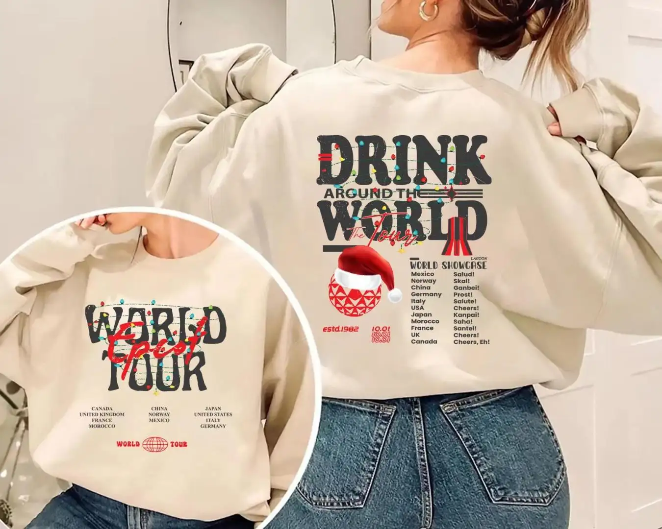 Disney Epcot Christmas Shirt for World Tour Fans