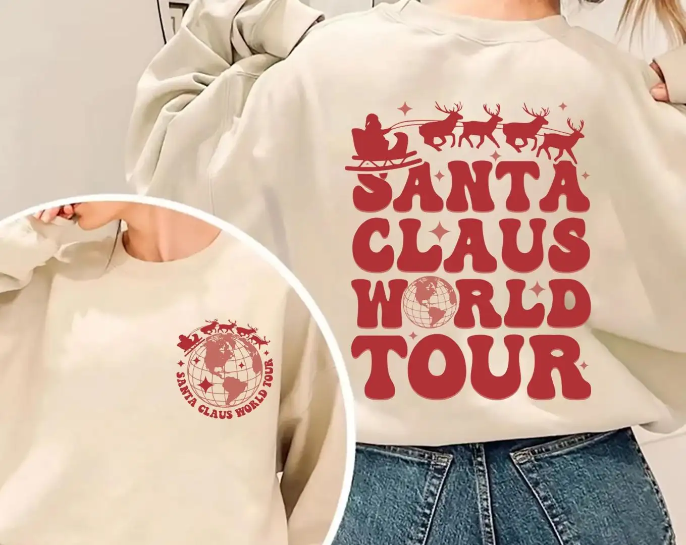 Santa Claus World Tour Christmas Holiday Shirt